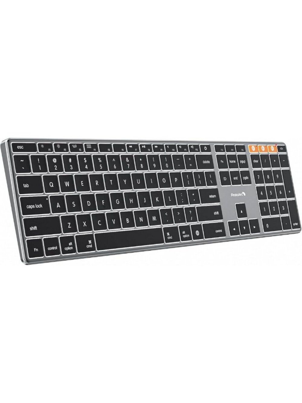 Sleek Backlit Wireless Keyboard for Mac - Aluminum, Space Gray, Ergonomic Design